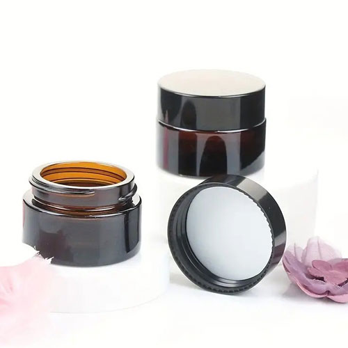 Amber Slant Shoulder Glass Jar Manufacturers in Delhi