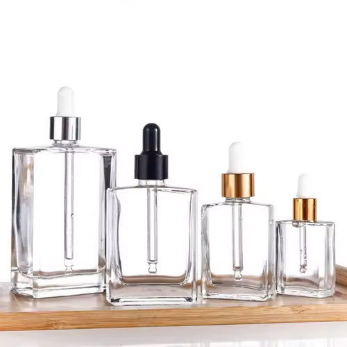 Clear Frosted Rectangular Glass Bottle Manufacturers in Delhi